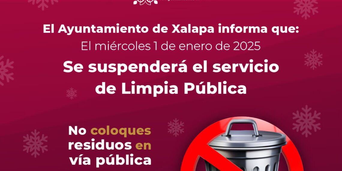 Se suspende servicio de limpiapública el próximo miércoles