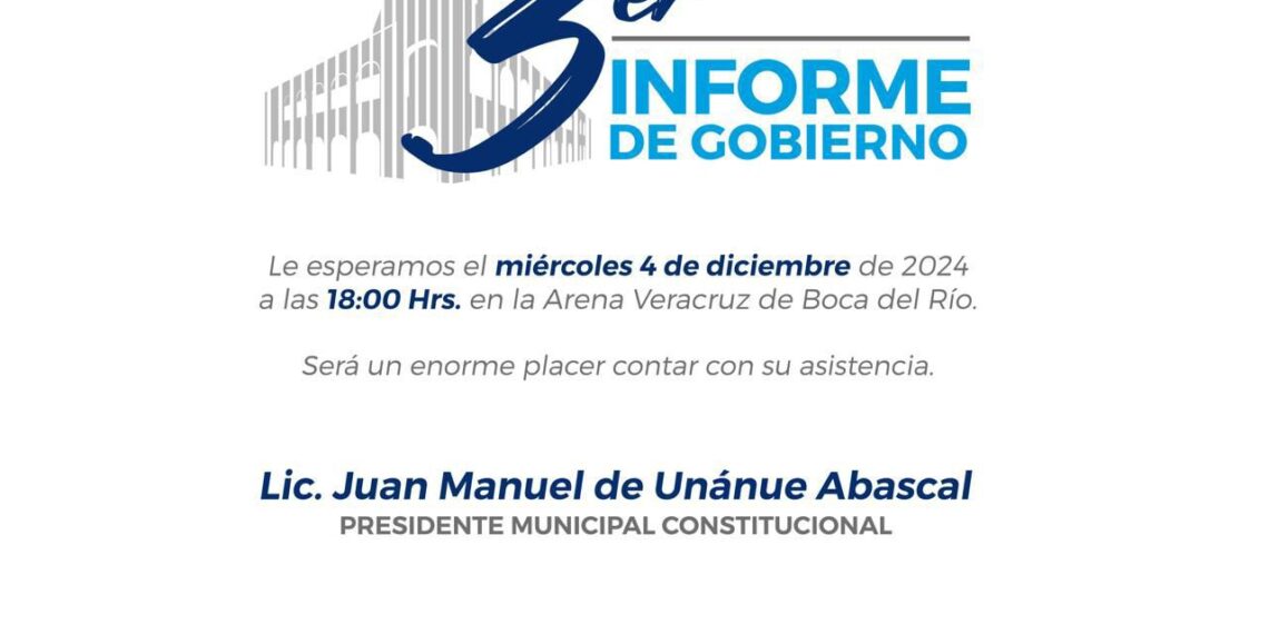 Alcalde JM Unánue invita a acompañarlo a su Tercer Informe de Gobierno