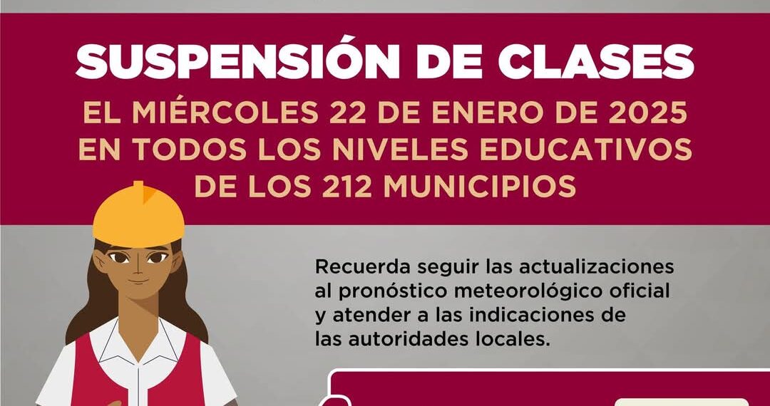 Se suspenden clases este miércoles por bajas temperaturas