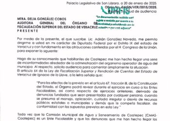 Diputado federal va por CMAS de Coatepec, ya solicitó auditoría al ORFIS