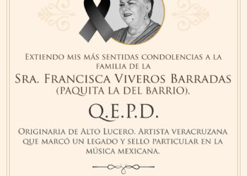 “Un ícono inolvidable”: Rocío Nahle lamenta la partida de Paquita la del Barrio