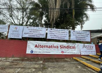 Otra vez, sindicatos toman la SEV, Claudia Tello no les ha cumplido con su pliego petitorio