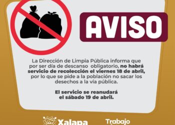 El viernes se suspende servicio de Limpia Pública