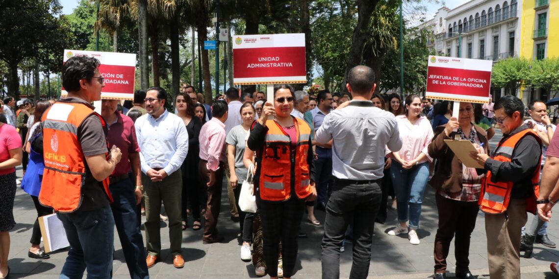 Gobierno de Veracruz se suma al Primer Simulacro Nacional 2025 con participación masiva