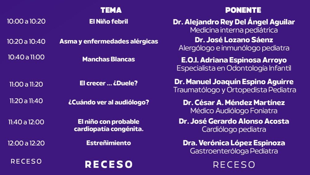 Gratis en Xalapa, anuncian curso de pediatría para este 31 de mayo