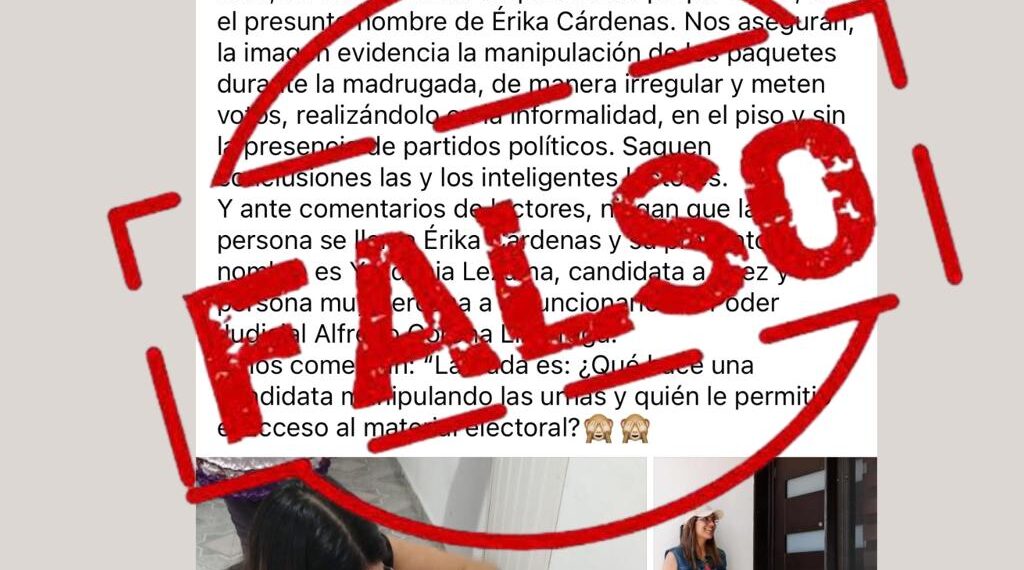 FALSO que se haya manipulado paquete relacionado con la Elección Judicial