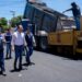 Recorre Alcalde Juan Manuel Unánue obra de pavimentación de la calle Carranza