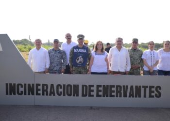 Participa Gobernadora en acto de incineración de enervantes