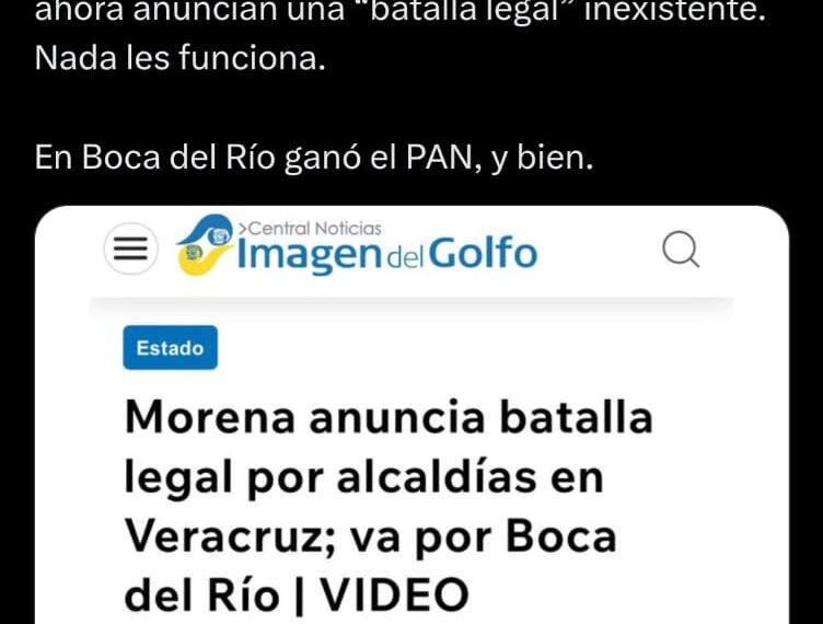 Batalla legal anunciada por Morena para Boca del Río es inexistente: CEN PAN