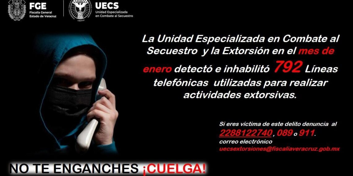 UECS detectó e inhabilitó 792 líneas telefónicas utilizadas para la extorsión en enero