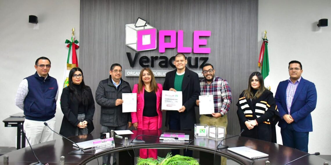 OPLE Veracruz recibe solicitud de convenio de coalición Morena-PVEM para la elección del ayuntamiento del municipio de Tamiahua