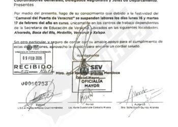 Suspensión de actividades escolares para Alvarado, Boca del Río, Medellín, Veracruz y Xalapa por Carnaval