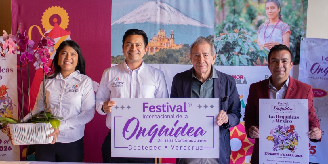Coatepec presentó en Puebla el Festival Internacional de la Orquídea 2026