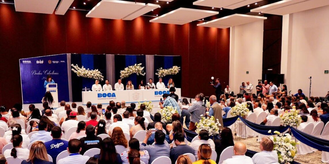 97 parejas dieron el sí en las Bodas Colectivas Boca del Río 2026