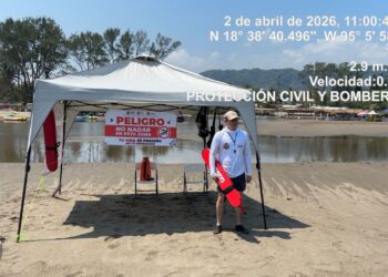 Exhorta PC Municipal a seguir recomendaciones durante visita a playas de San Andrés Tuxtla 
