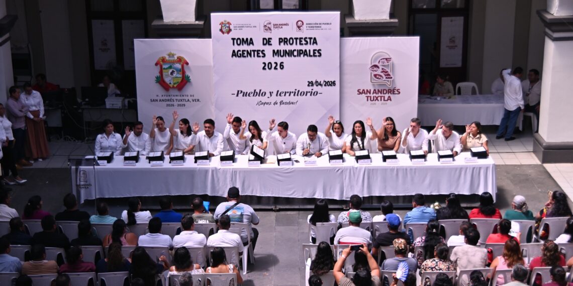 Toman protesta agentes y subagentes municipales en San Andrés Tuxtla 