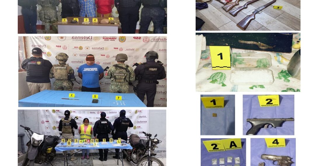 Cateos desarticulan focos de criminalidad en Veracruz; 41 detenidos tras 57 diligencias en 38 municipios