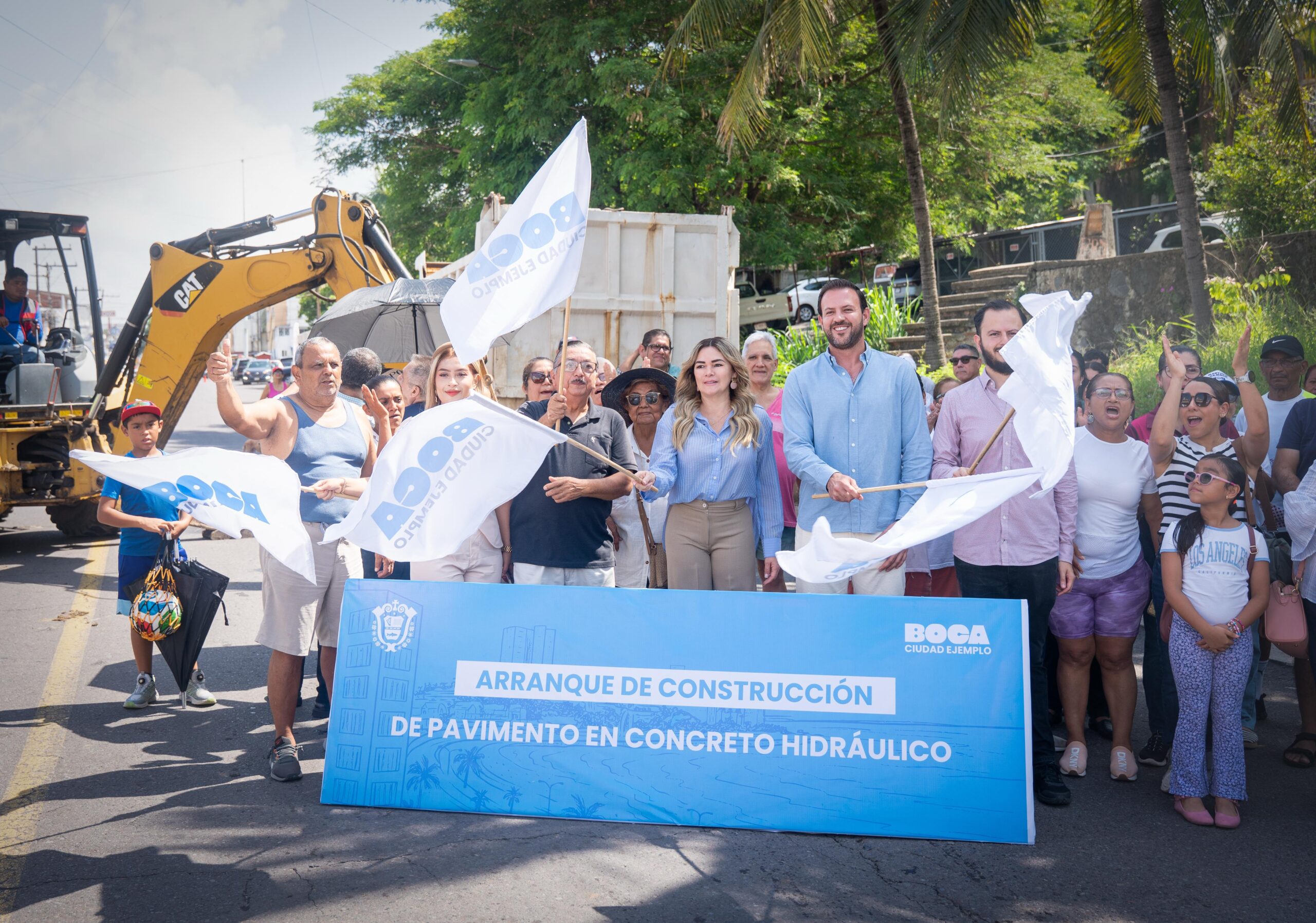 Inicia Maryjose Gamboa la pavimentación con concreto hidráulico de la avenida Vía Muerta, una de las obras más importantes para la movilidad de Boca del Río