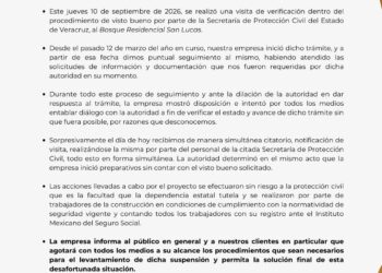 Responsables de Fraccionamiento San Lucas de Coatepec atenderán observaciones de PC Veracruz
